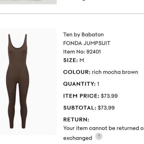 Rich mocha Fonda jumpsuit - ARITZIA 🤎 - Picture 1 of 2